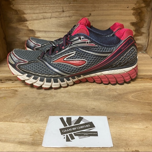 Brooks ghost 6 grey red running sneakers shoes - Picture 3 of 8